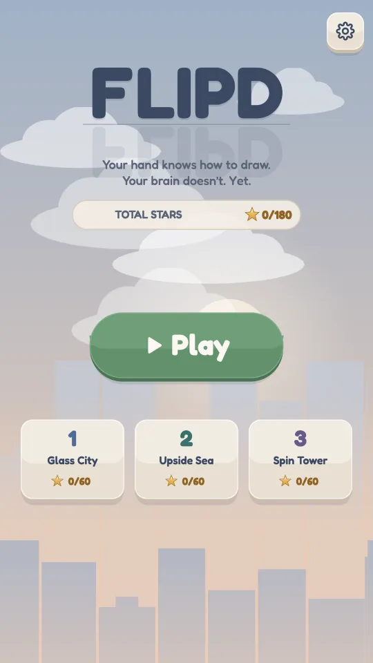 The FLIPD title screen
