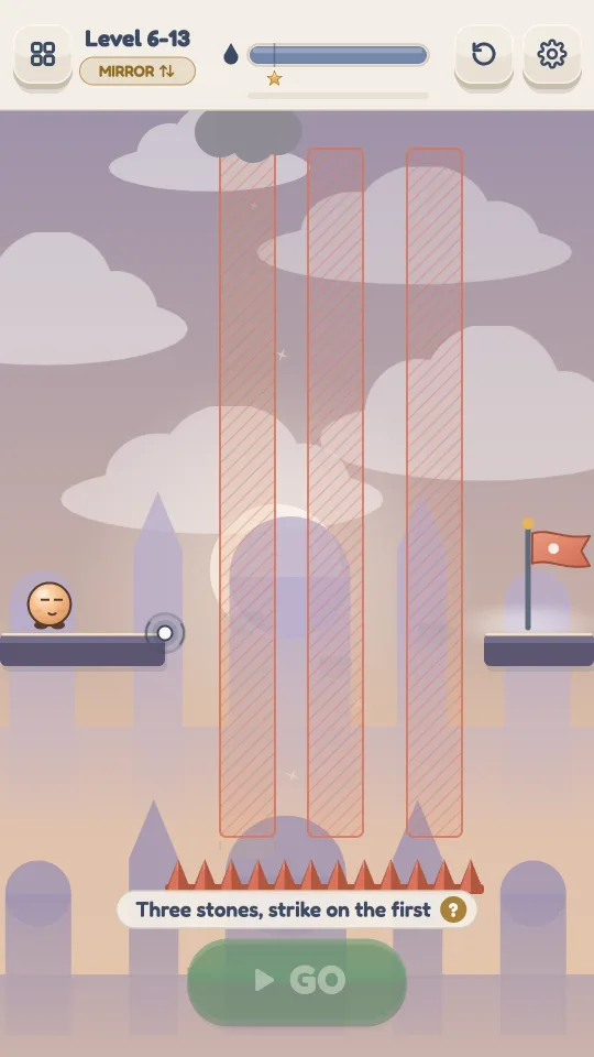 A Mirror Throne level with falling stones